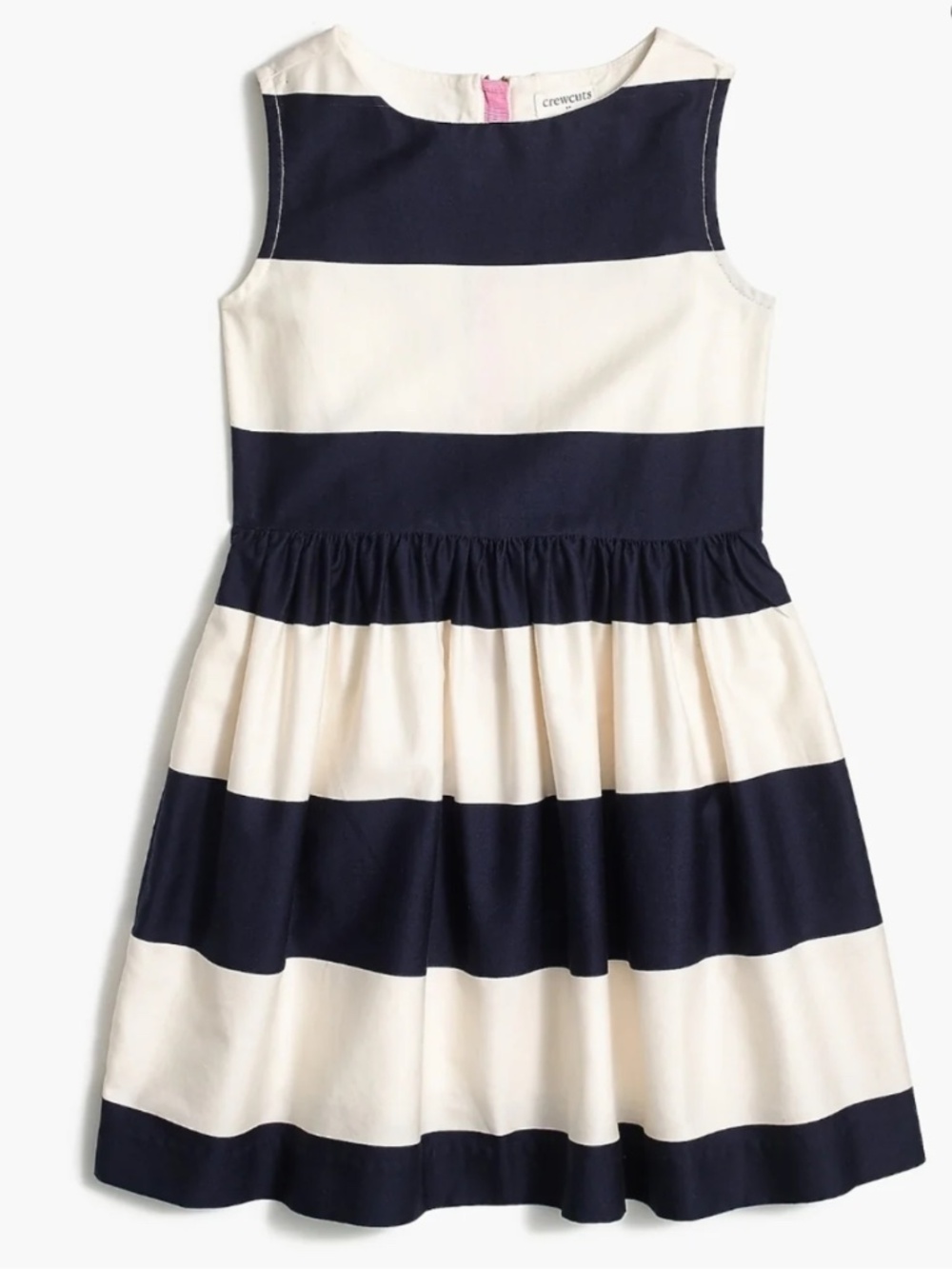 Crewcuts Girls Rugby Stripe Dress Blue/Cream - NWT